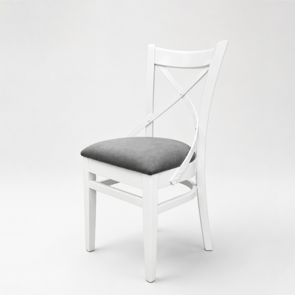 Стул классический Соло Венский (Основная Ткань:вивальди 07 ( ) / :Цвет Дерева:тон 9 (Эмаль Белая)