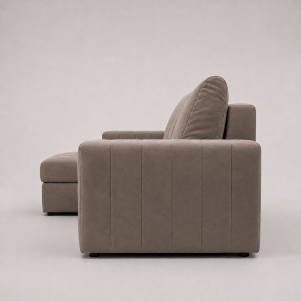 Диван угловой Ларио Стандарт Велюр Мора Капучино